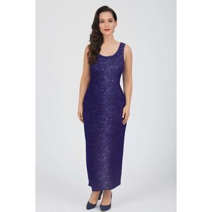 Aqua Blues Vintage Dress Sleeveless Maxi Women's WOMAN'S SIZE Large